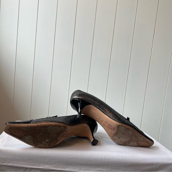Robert Capucci, Patent black & silver heels, Made in Italy, Size 7.5. - Picture 8 of 10
